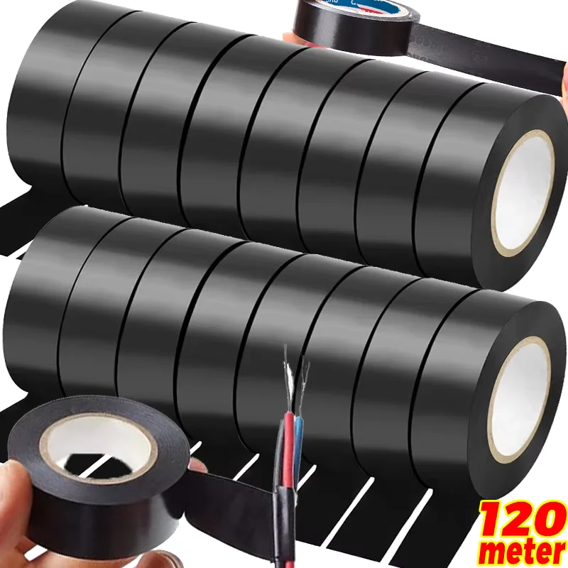 Heat-Resistant Black PVC Insulating Tape - Self-Adhesive Electrical Wire Protection