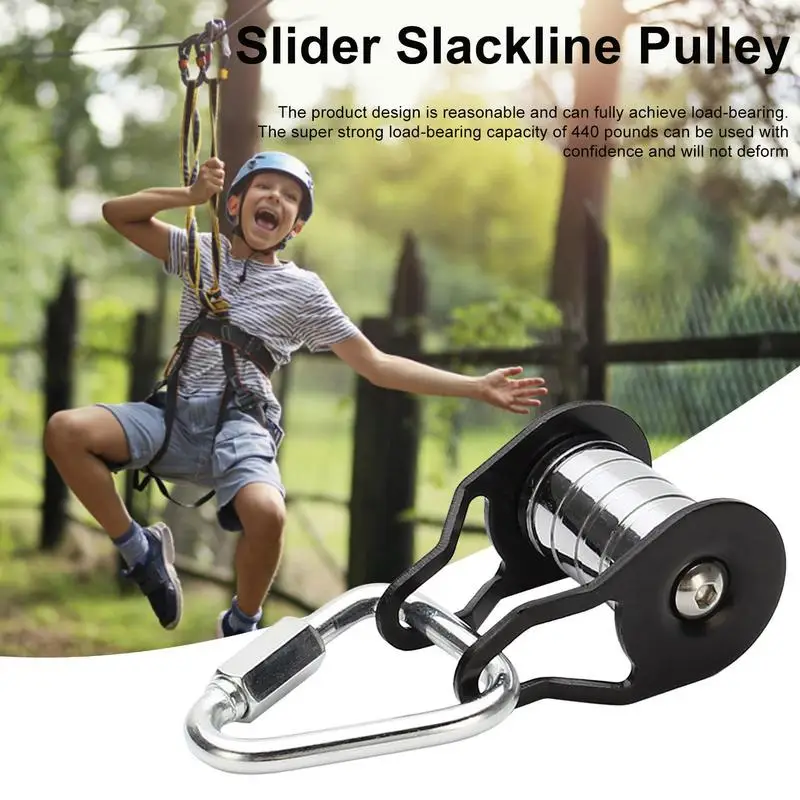 1pcs SaftySlacklines Pulley Ziplines Kids Sports Zip Lines Kit For