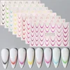 8pcs Gradient French Nail Art Stickers Ink Blooming Wave Line Water Transfer Sliders Decals DIY Ombre Manicure Decorations Foils 1