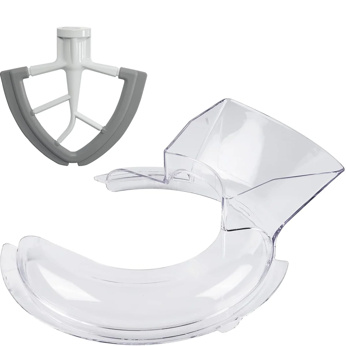 BPA silicone edge paddles and tipping covers for mixers Tipping shields and flexible edge mixers for 4.5 to 5QT mixing bowls (st
