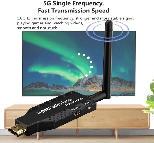HDMI Sans Fil Émetteur Et Récepteur, HD 1080p, Portée 50M, 2.4GHz/5GHz