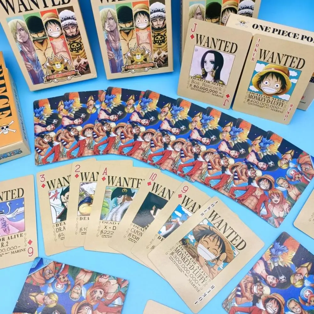 

54Pcs/box One Piece Anime Playing Card Poker Cartoon Kawaii Leisure Entertainment Funny Game Board Game Poker Cards Gifts Toys