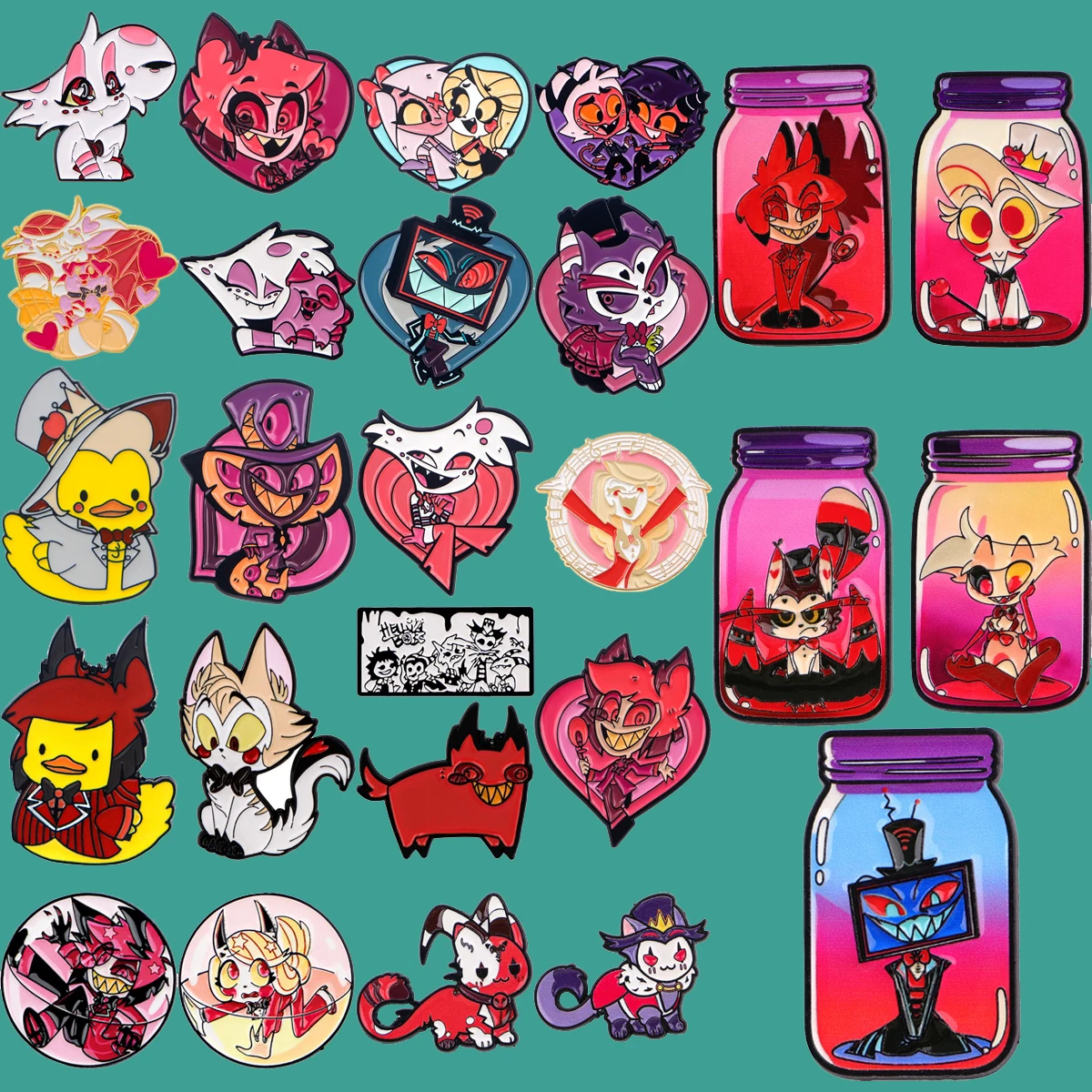 Kawaii Fantasy Cartoon Angle Enamel Pin Lapel Pins Anime Badges Demon Cat Brooch for Clothes Backpacks Jewelry Gifts Friends