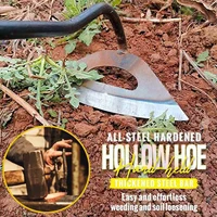 1PC, All-steel Hardened Hollow Hoe, Handheld Weeding Rake, Planting Vegetable Farm Garden Agriculture Tool Weeding Accessories 2
