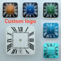 NH35 Dial watch dial Custom Logo Square Dial Roma/Arabic Numeral Dial Square watch fit NH35 date at 6 o'clock movement Watch