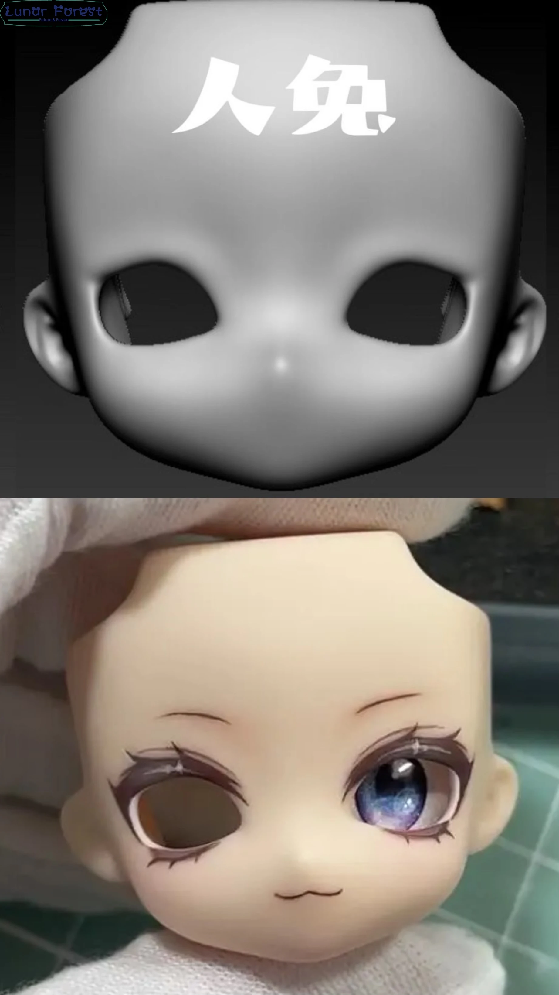 OB11 Doll No Make Up Face Open Eyes Accessories DIY Obitsu11 Doll Accessories