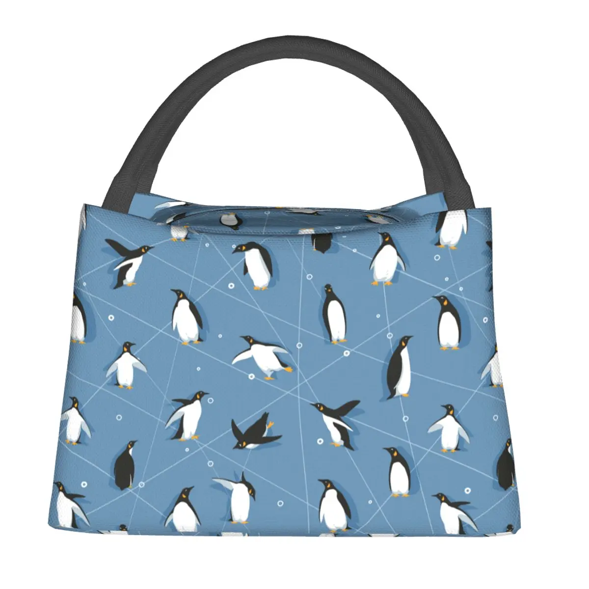 

Cute Penguins Lunch Bag For Girls Cartoon Animals Lunch Box Leisure Office Cooler Bag Portable Insulated Thermal Lunch Bags