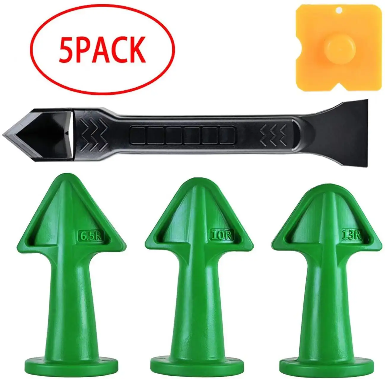 Caulking Tools Caulking Gun Nozzles Sealant Tool Kit Prodrill 5Pcs Caulking Tool Kit Silicone Caulk Nozzle Applicator Finishing Set Grout Sealant Remover Finishing Scraper Edger