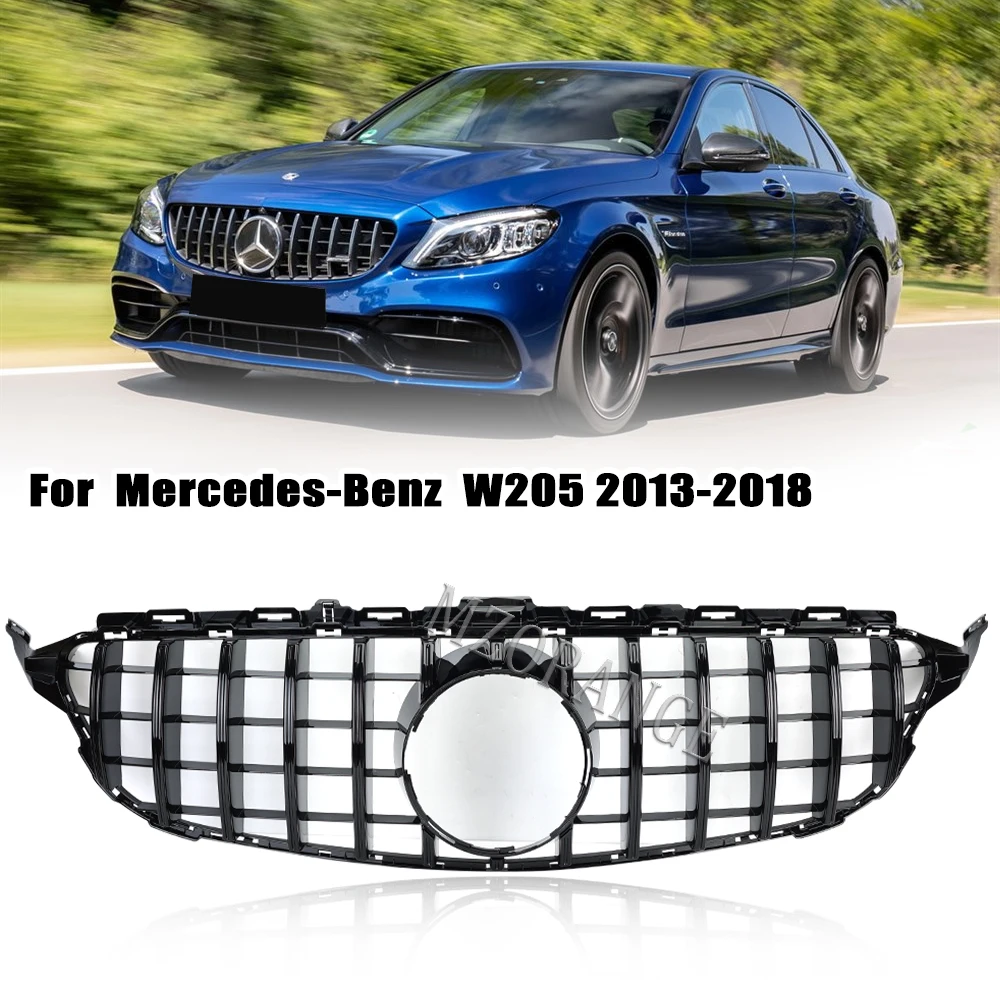 

Car GRILE For Mercedes-Benz W205 2013-2018 GTR GRILLE black Car Accessories Auto Replacement Repair Part New