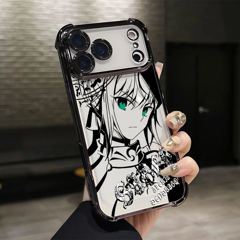 Fate A-Arthurs Joan Saber Anti-Drop Transparent Phone Case