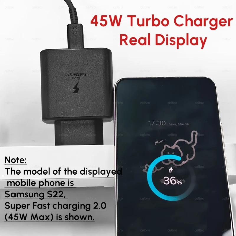 Super Fast 45W USB-C Charger with 2M Cable