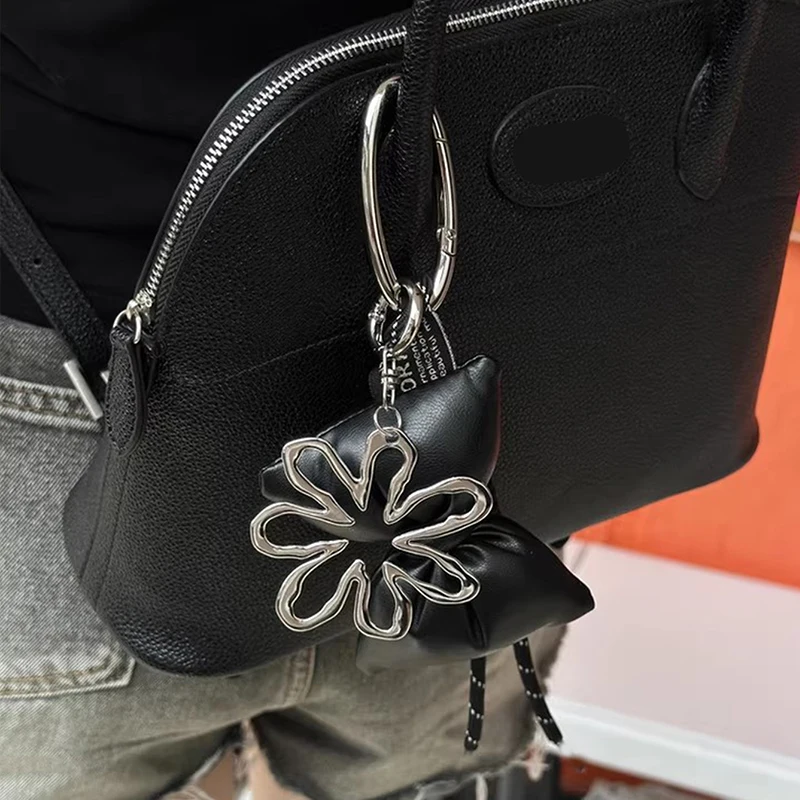 Bowknot Heart Pendant Cellphone Charm Hanging Detachable Bow Phone Lanyard Handmade Keychains for Women Bags Gift