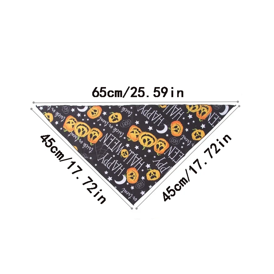 1pc pet Halloween triangle scarf, dog drool towel, cat neck cover scarf accessory