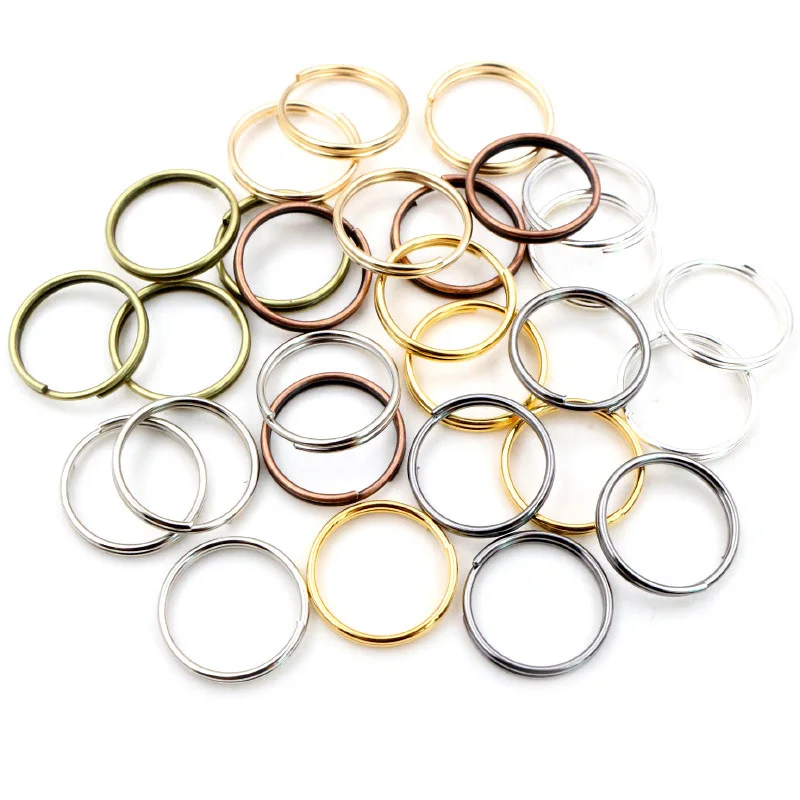 50-200pcs 4 5 6 8 10 12 mm Öffnen Sprung Ringe Doppel Loops Gold Silber Farbe Split ringe Anschlüsse Für Schmuck Machen Liefert DIY
