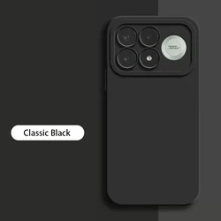 Luxury Liquid Silicone Camera Protection Phone Case with Angel Eyes Design for Poco F9 Pro (Classic Black)