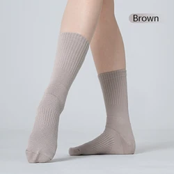 Enhanced Grip Non - Slip Dance & Yoga Socks - M (Brown)