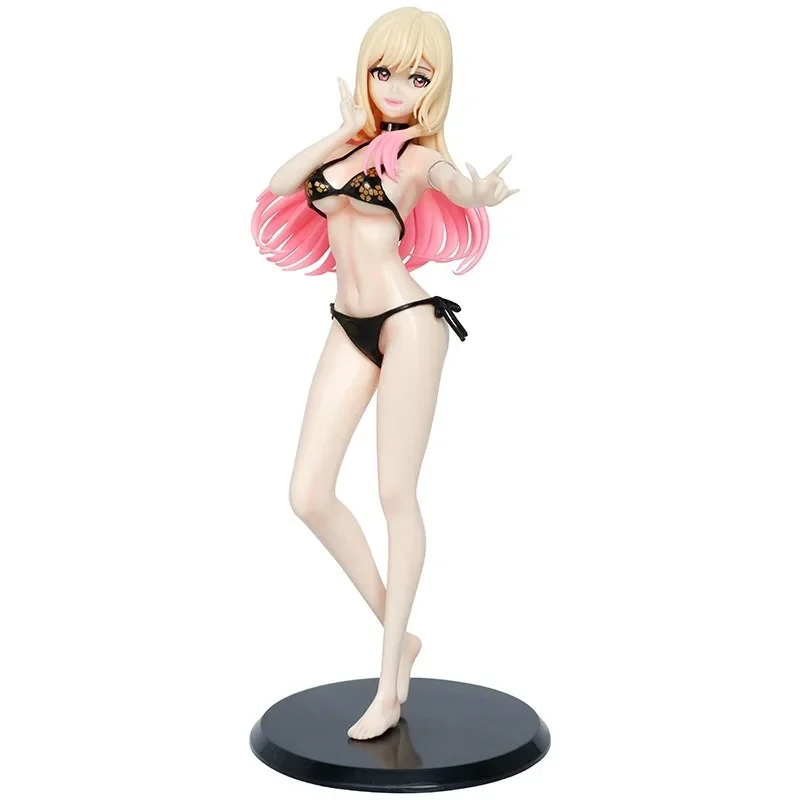 

My Dress-Up Darling 26CM Beautiful Girl Kitagawa Marin Swimsuit Case Ornaments Figures Toys Gifts Animation Peripherals 2D Model