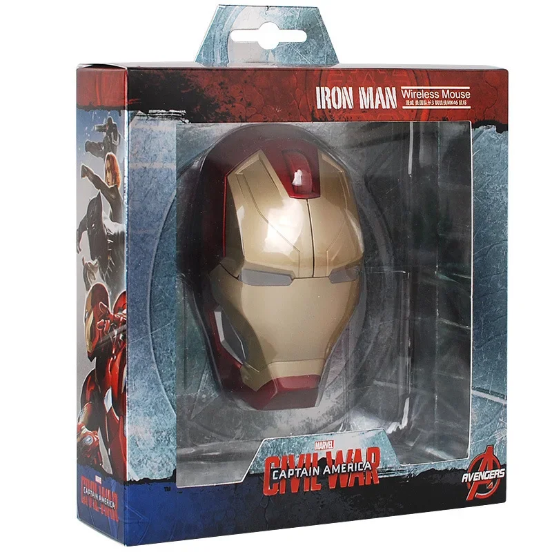 Iron Man Black Panther Mk46 Mouse Ottico Wireless Star Lord Genuine Iron Man Captain America Digital Periferiche Anime Mouse Toy