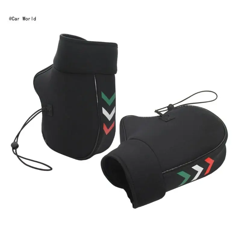 

6XDB 2x Motorcycle Bike Scooter Handlebar Gloves Hand Muffs Cycling Winter Warm Mitts