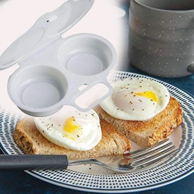 Microwave Egg Poacher, Microwave Egg Cooker Steamer, Drain Egg Boiler Set,  Double Egg Cups for Boiled Eggs, Egg Maker Poached Egg Steamer for  Breakfast Sandwich, Kitchen Cooking Tools 