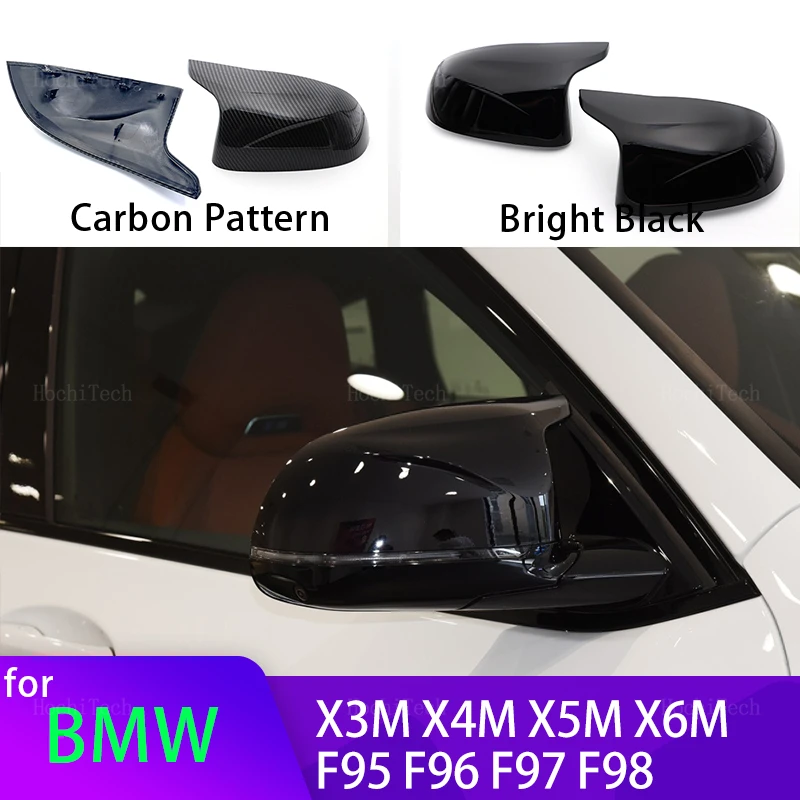 

Carbon Fiber/ABS Mirror Cover Side Rearview Mirror Cap Cover Shell Replacement For BMW X3M F97 X4M F98 2019-2023 X5M F95 X6M F96