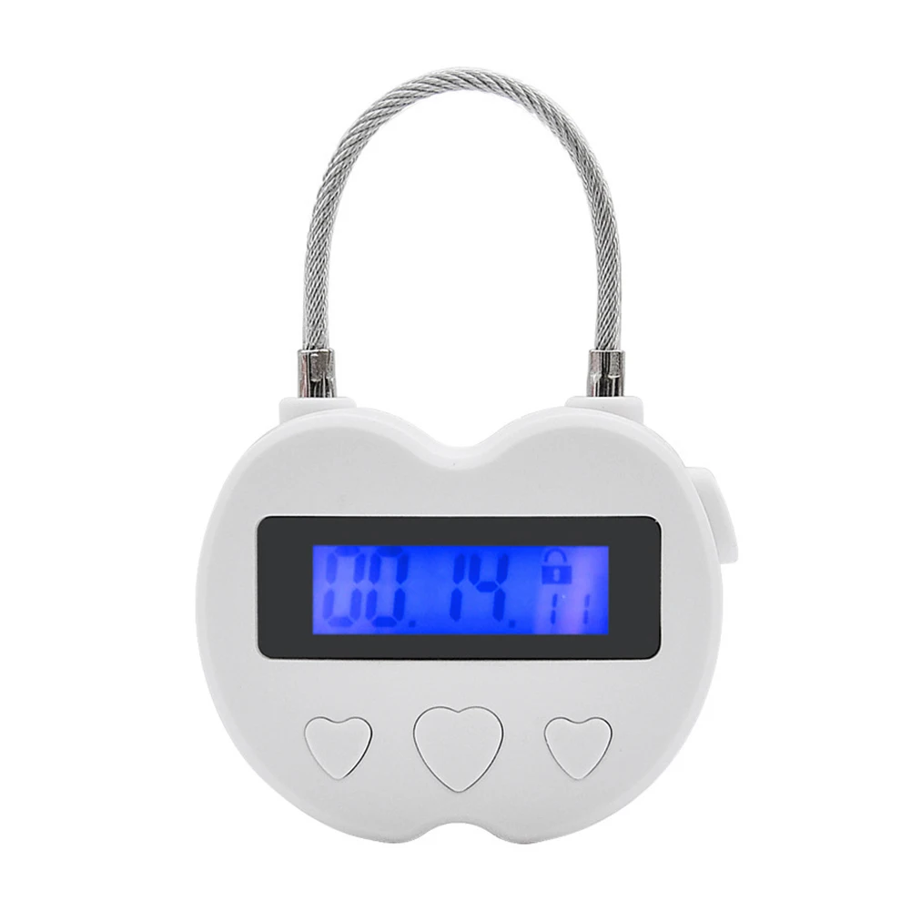 Smart Time Lock LCD Display Time Lock Multifunction Electronic Timer Waterproof USB Rechargeable Temporary Timer Padlock