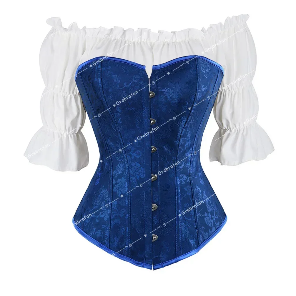 jutrisujo bustino corsetto steampunk acciaio disossato in ecopelle