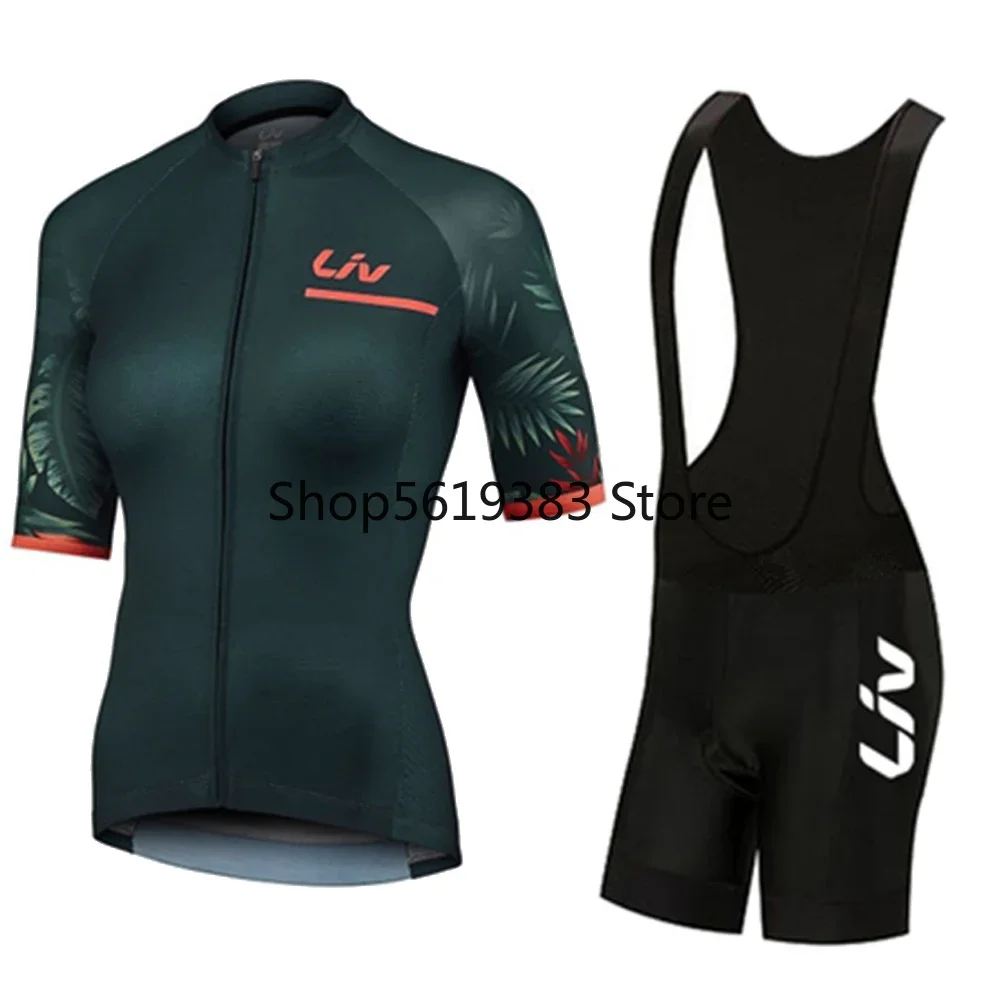 girl Cycling Jersey Set LIV Team Summer Bike Clothing MTB Bicycle Breathable Clothes Maillot female Ciclismo woman Uniform