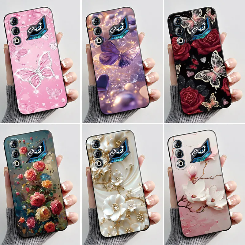 Butterfly Flower Shockproof Silicone TPU Phone Case - Soft and Stylish Protective Back Cover