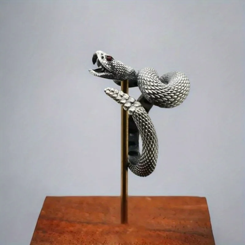 Rattlesnake Ring Snake Ring Declaration Animal Unique Men's Ring Gift to Him 2