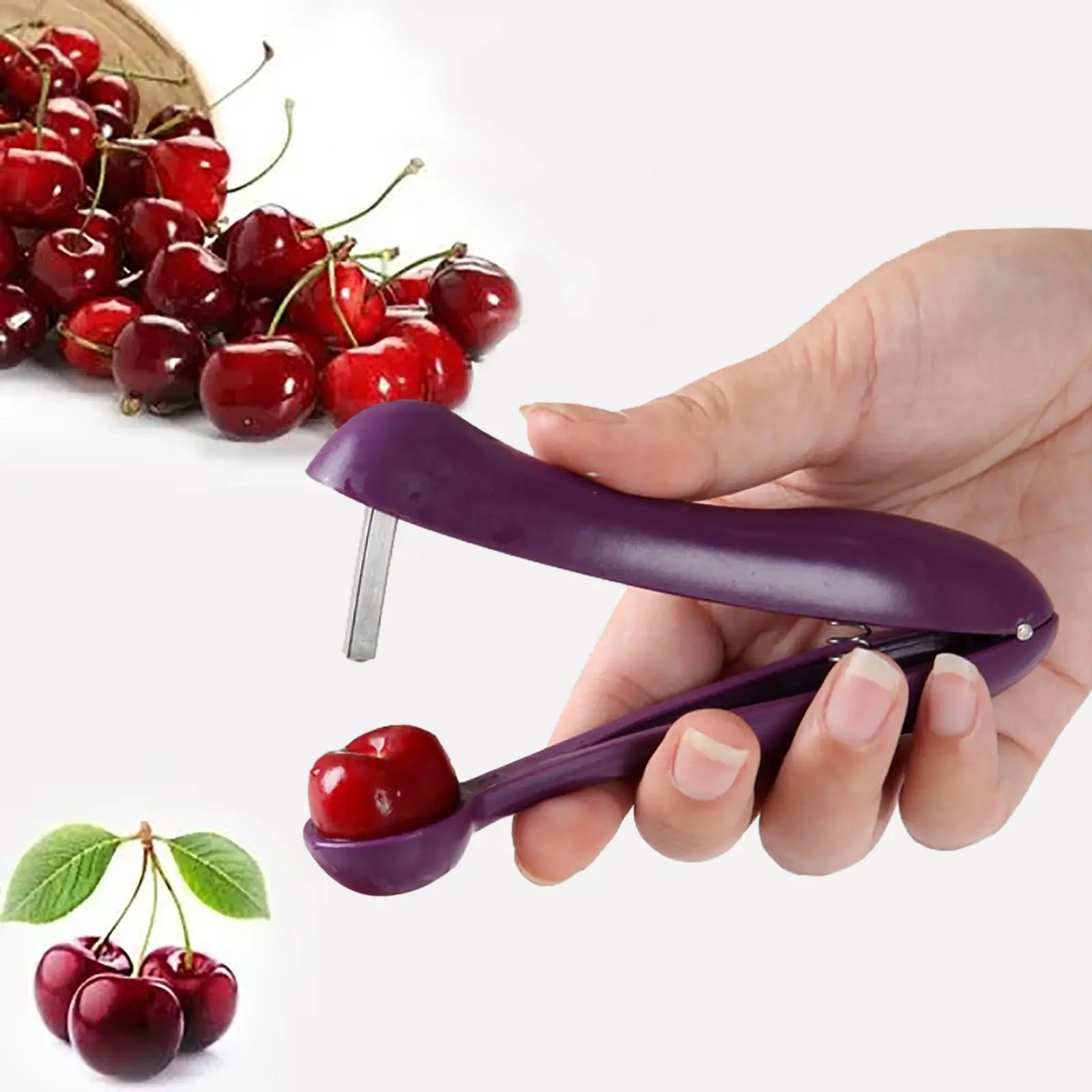 1pcs Portable Cherry Fruit Kitchen Pitter Remover Olive Corer Remove Pit Tool Fruit Vegetable Tools Cherry Pitter Kitchen Gadget