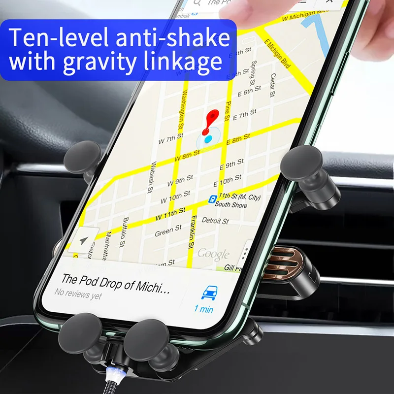 Car mobile phone holder Air outlet type universal navigation gravity can be folded and multi-func | Мобильные телефоны и