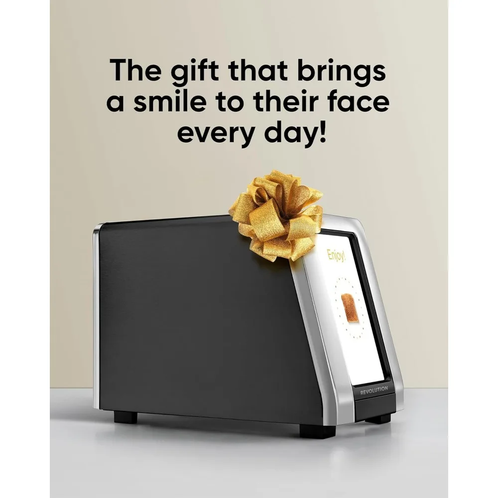 Revolution R180B Connect 2-Slice Toaster & Toastie Press Bundle &ndash; Features Patented InstaGLO 2.0 Technology &ndash; Matte Black