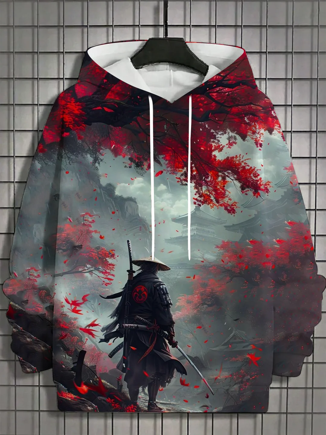 thumbnail image 1 of Sudadera con capucha para hombre nueva de otoño 2024 con estampado 3D de samuráis japoneses, sudadera con capucha de estilo hip hop de moda callejera, ropa para hombre, 1 of 4