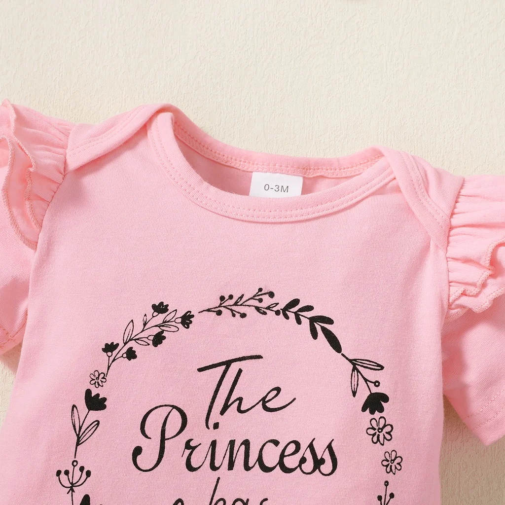0-18 Months Newborn Baby Girl Clothing Ruffle Short Sleeves Bodysuit+Wave Point Shorts +Headband 3PCS Summer Clothes Outfit Set 2
