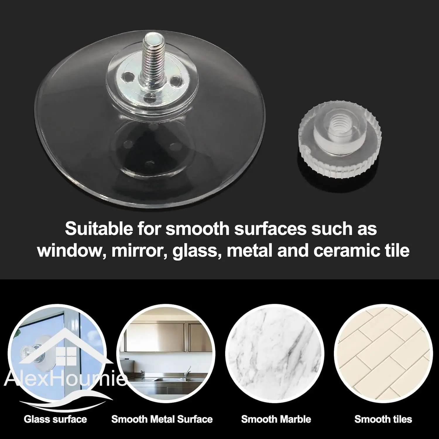 Suction Cups 5/10Pcs 25/32/41/53mm Plastic Sucker Pad Holder PVC with Screw Nut for Bathroom Window Car Shade