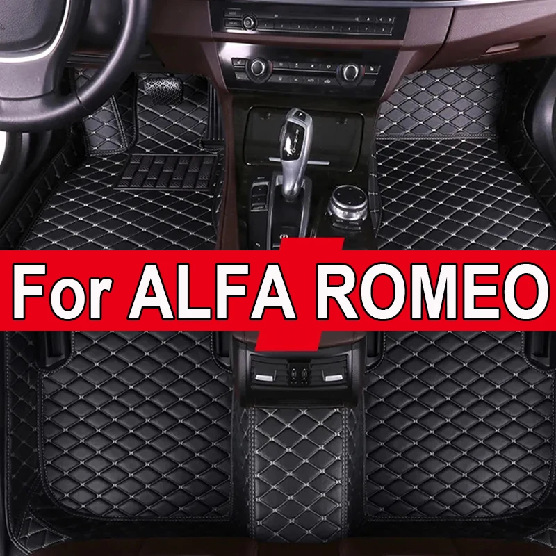 Tappetino Auto Per Alfa Romeo Giulia Mito Stelvio Gt Giulietta 4C 159 Spider 916 Gtv Brera 166 147 Spider Accessori Auto