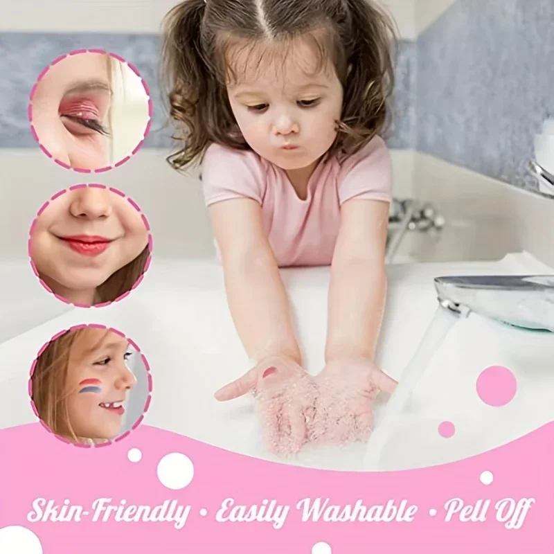 Makeup Toy Kids Makeup Kit for Girl Washable Kids Makeup Kit Girl Toys Real Little Girls for Children Princess Play Makup
