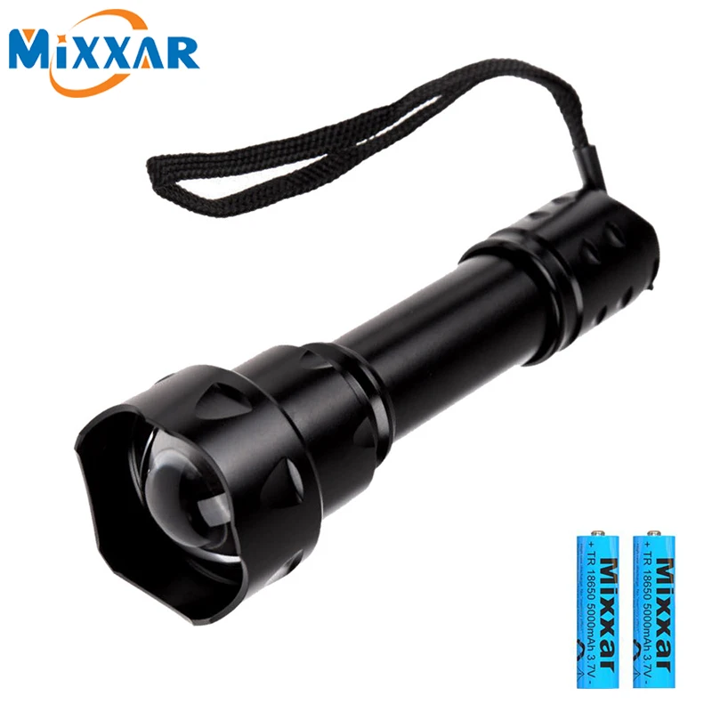 

ZK20 T20 Infrared IR 850NM 940NM Night Vision LED Flashlight Stretchable Zoom IPX6 Waterproof Torch Use 18650 Battery Lantern