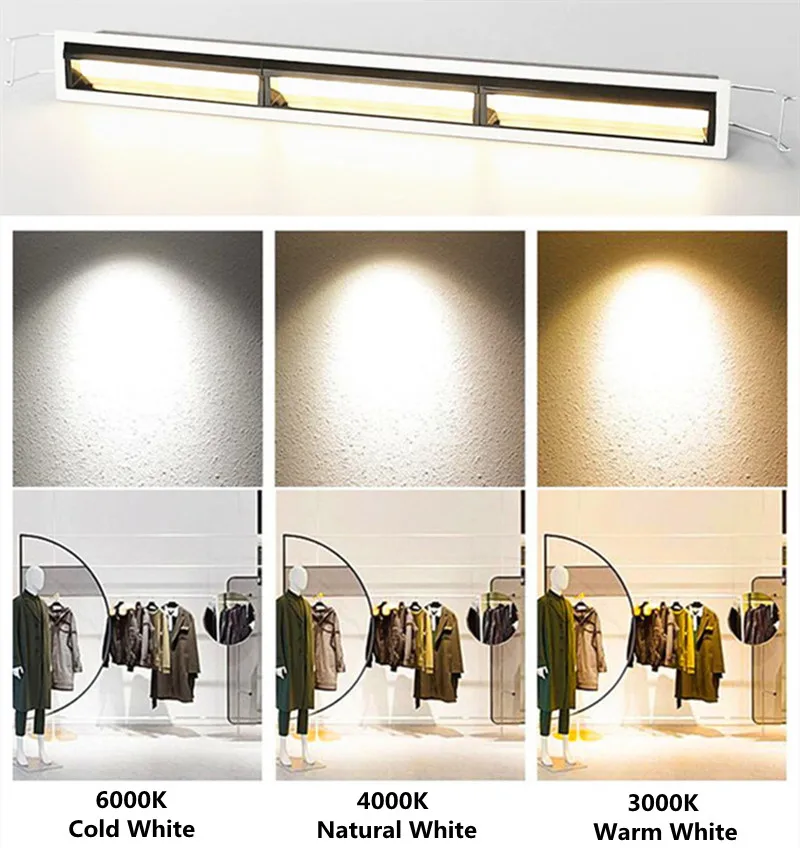 Description Picture 3 of itemLED Strip light LED chandelier grille light Dimmable 10W20W30W COB ceiling light AC85V~265V LED down light Spot light