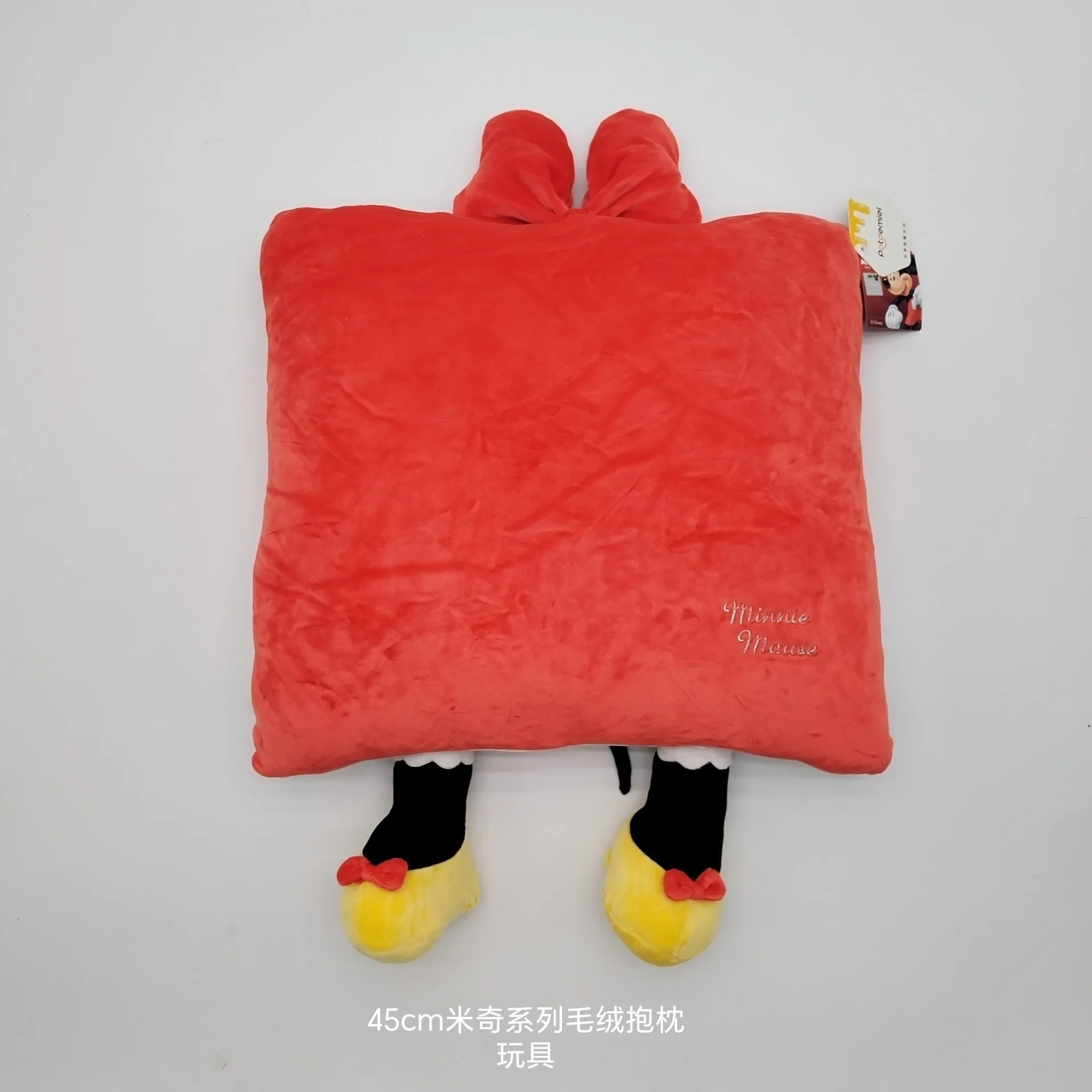 디즈니 미키 미니 도널드 덕 45cm 플러시 쿠션 - 귀여운 캐릭터 다리 디자인 푹신한 쿠션, 침대 및 어린이 침실용