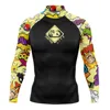 Men's Surfing Long Sleeve Shirts Swimming Clothing Beach Uv Protection Apparel Rash Guard Beach Wear Diving Shirt GYM Clothes 3
