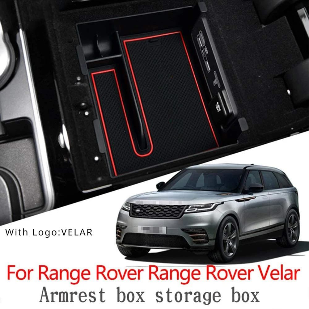 Für Land Rover Range Rover Velar l560 2017 ~ 2023 Mittel armlehne Aufbewahrung sbox Mittel konsole Beflockung Organizer Halter Zubehör