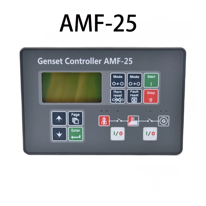 AMF 25 AMF-25 오리지널 디젤 발전기 세트 컨트롤러, 자동 정지 제어 모듈, LCD 디스플레이, 원격 모니터링 패널
