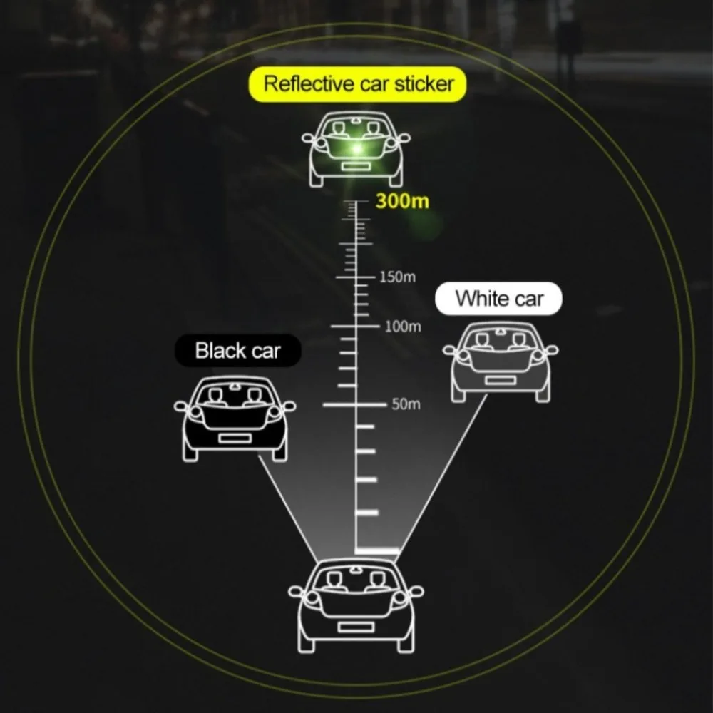 10PCS 반사 자동차 스티커 화살표 표시 경고 안전 범퍼 트렁크 반사경 스타일링 테이프