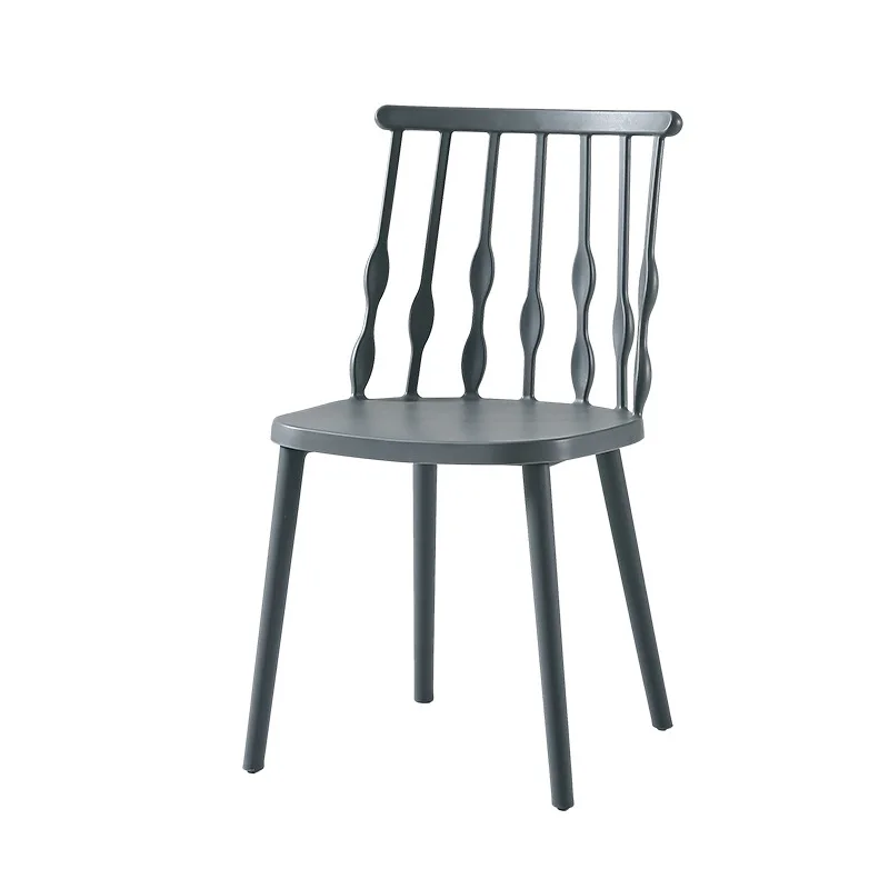 

143Plastic chair thickened home simple modern creative backrest negotiate Windsor chair Internet red ins cafe dining chair