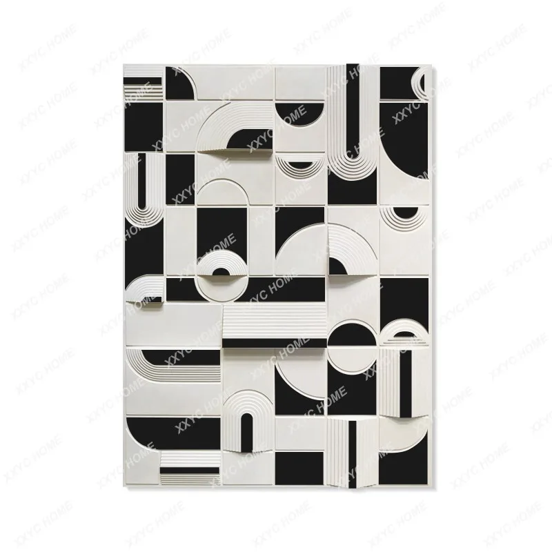 

Decorative Painting Hotel Sofa Background Wall Painting Hanging Painting Living Room Black and White Wall Physical Picture