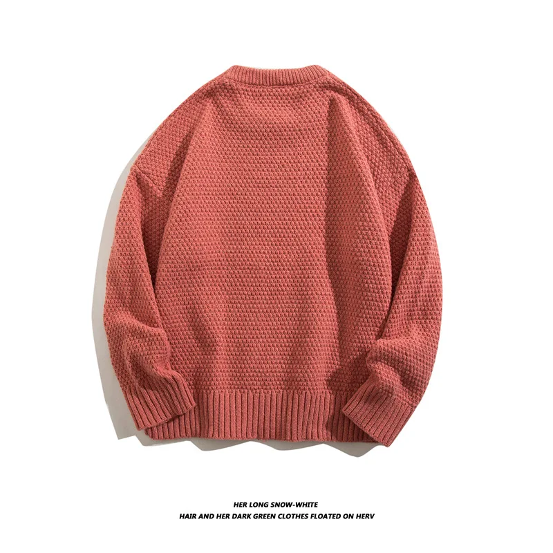 2023 New Knitted Sweater For Men And Women Couples Korean Edition Pullover High Quality Autumn Loose Pineapple Texture Sweater