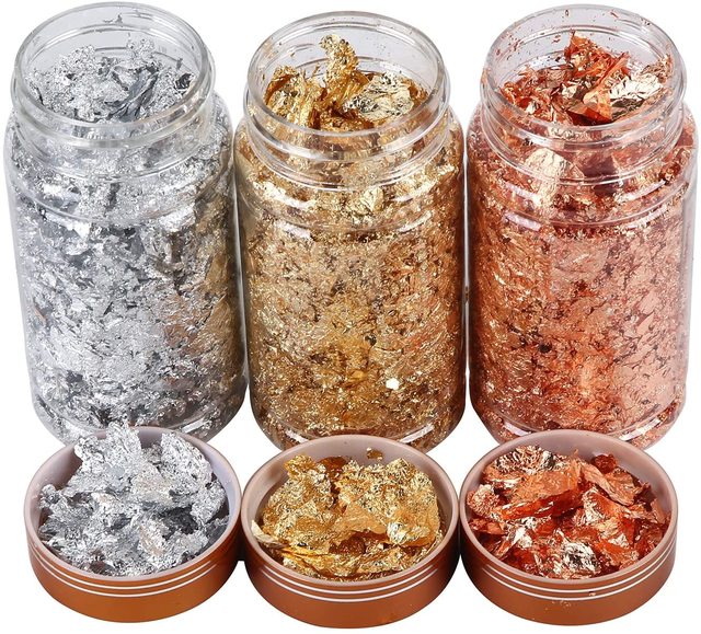 Box Glitter Nail Art Foil Paper Makeup Jewelry Irregular Shiny Foil Leaf Gold Flakes Nails DIY Stickers Manicure Decorations