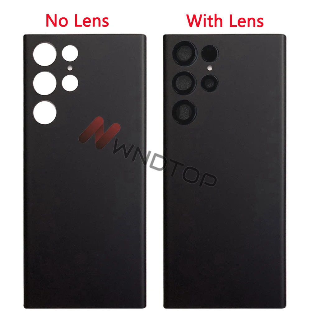 thumbnail image 2 of Back Glass Cover For Samsung Galaxy S22 Ultra 5G Back Door Replacement Battery Case, Rear Housing Cover With Camera Lens 2 of 10
